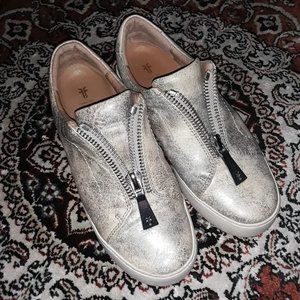 Frye Metallic Pink Lena Zip Sneakers